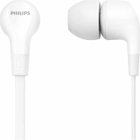 Ακουστικά Handsfree Philips TAE1105 In-ear με Βύσμα 3.5mm Λευκό